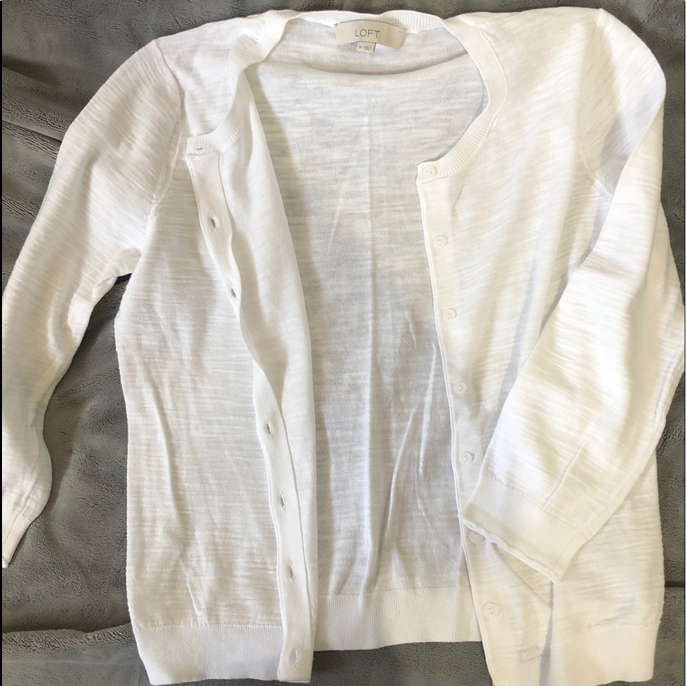 White cardigan